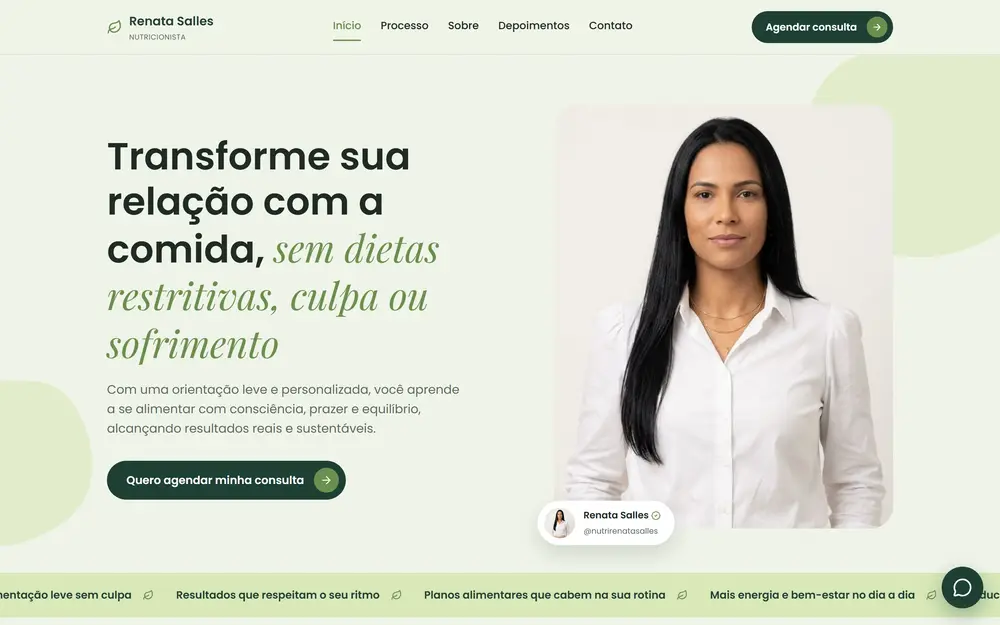 Site de nutricionista de emagrecimento