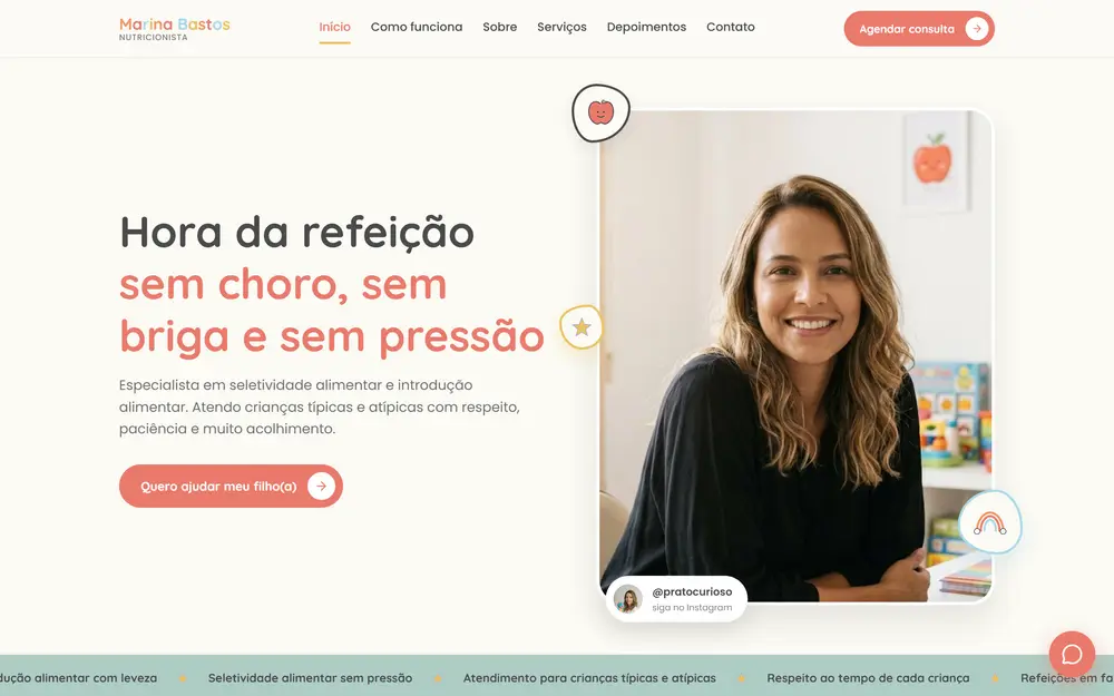 Site de nutricionista infantil